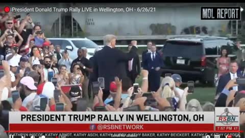 MDL 26 Juin 2021 Rally Ohio Arrivée de Donald Trump