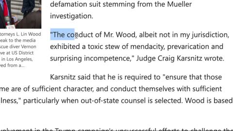 Lin Wood slammed by Delaware Superior Court Judge, Craig Karsnitz