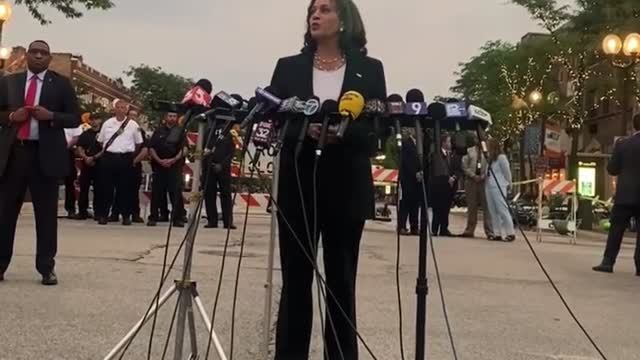 Kamala Harris word salad at scene of Texas shooting