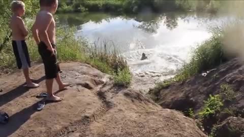 Girl wrecks hard on bike jump