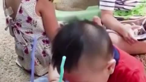 Funny Baby Videos eating fruits