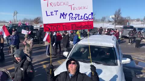 Vaughan Mills Convoy set-up heading to Queens Park Toronto