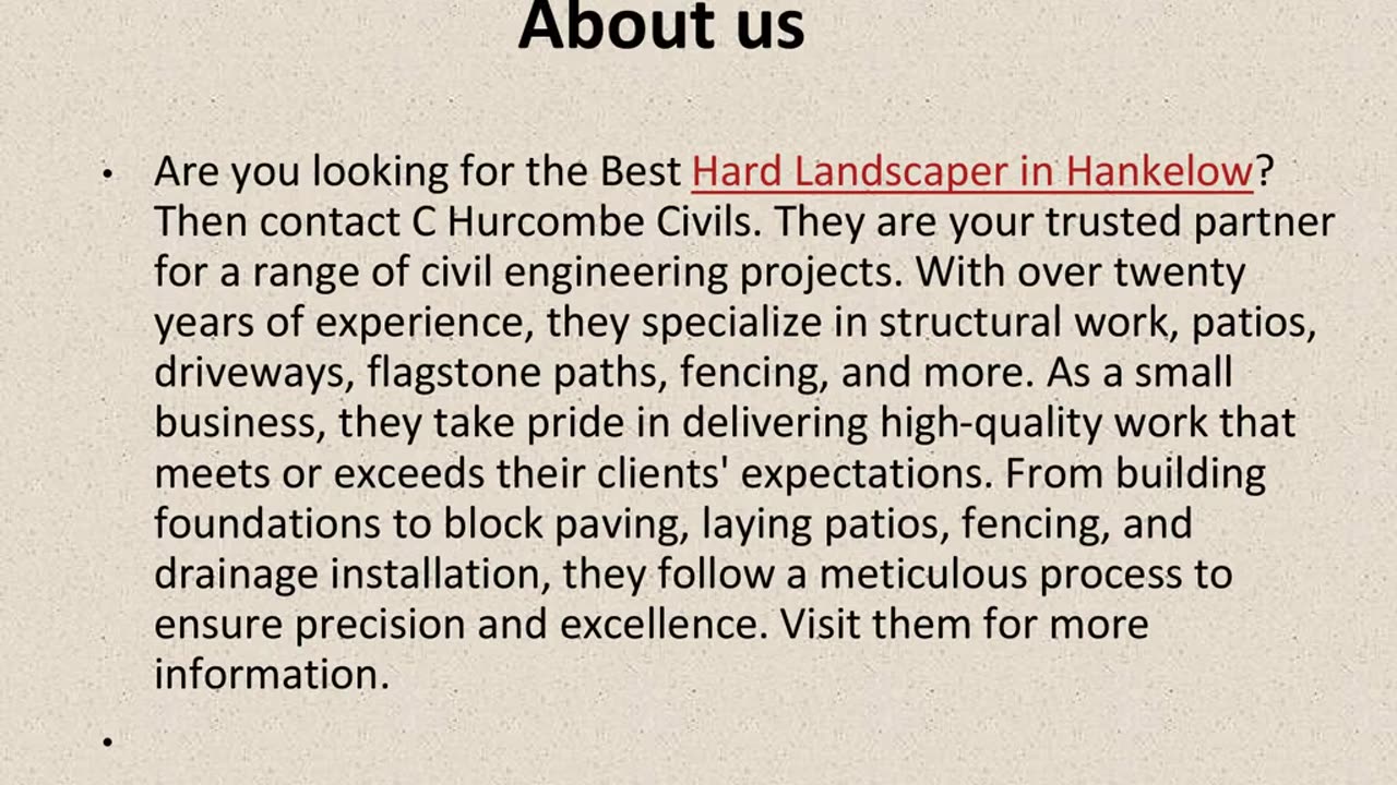 Best Hard Landscaper in Hankelow