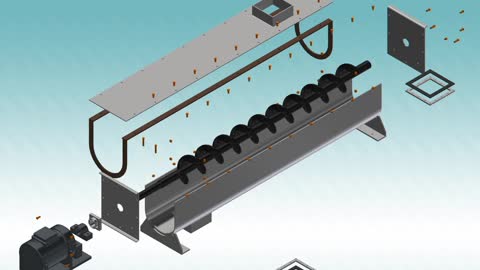 Mechanical 3D modeling- Screw Conveyor Assemble