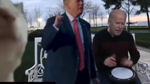 Tik Tok - Trump dancing Biden playing bongos