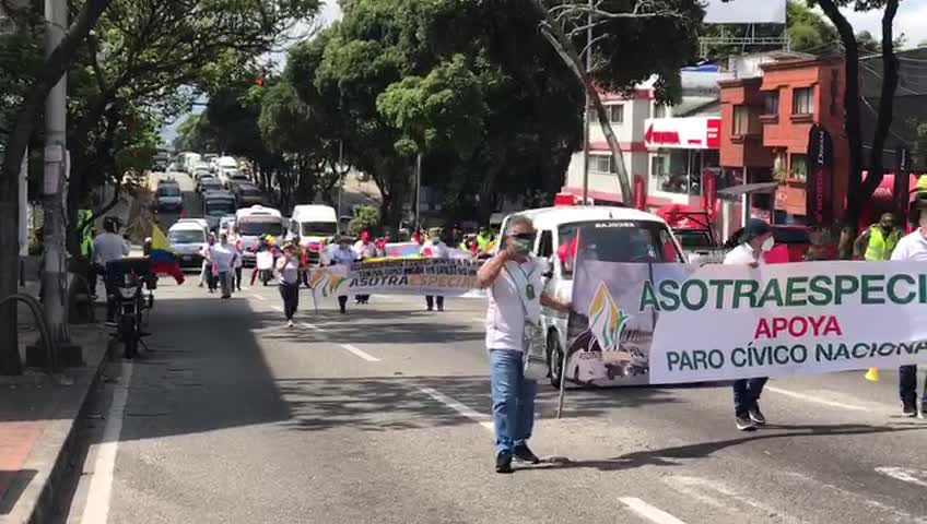 Avanza ‘Caravana Nacional de Protesta’ por autopista Piedecuesta - Bucaramanga