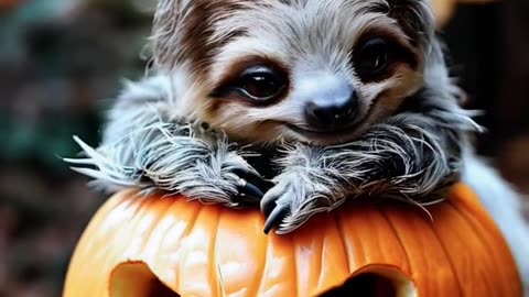 This is Haloween_ 🎃🦥❤️ _haloween _cute _happy _sloth