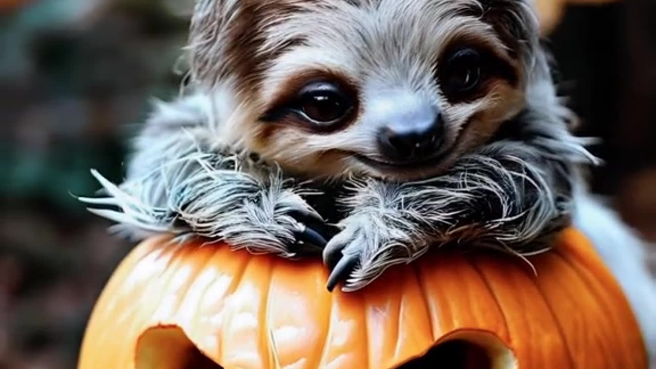 This is Haloween_ 🎃🦥❤️ _haloween _cute _happy _sloth