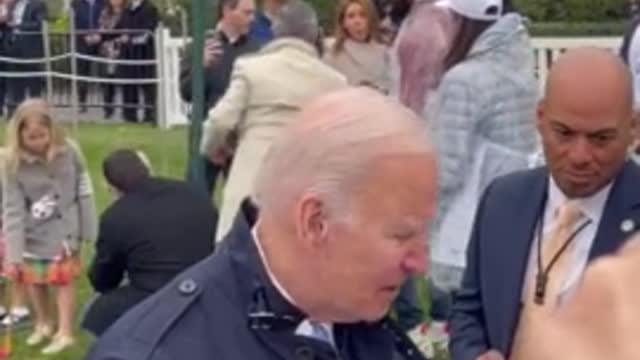 Biden starts to answer questions, Easter Bunny interrupts and sends him away