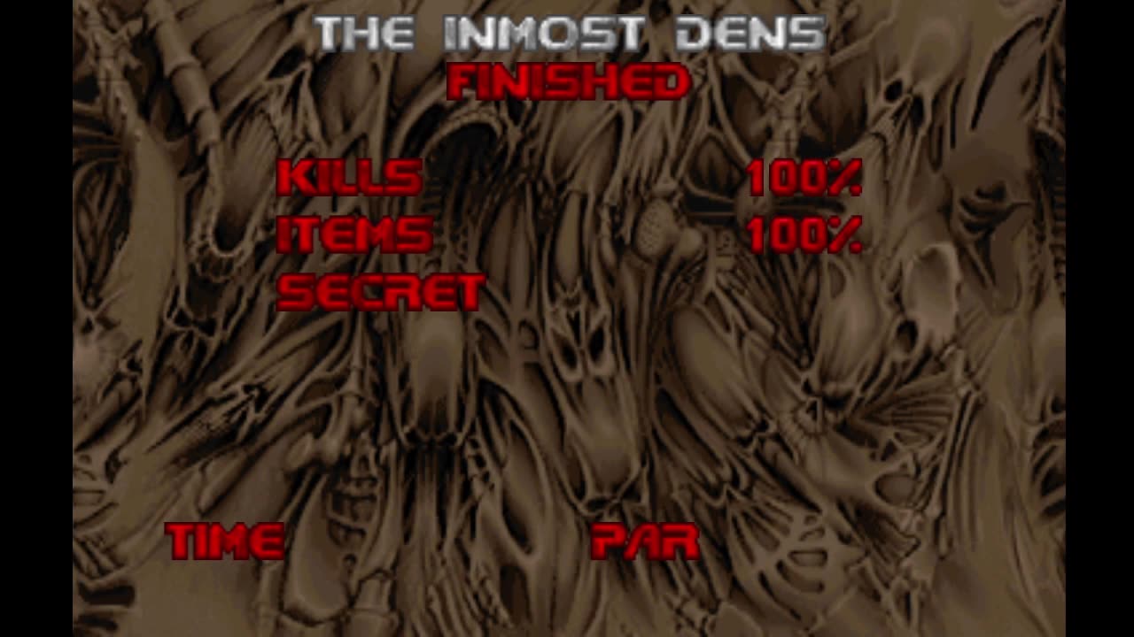 Brutal Doom 2 - Hell on Earth - Ultra Violence - The Inmost Dens (level 14) - 100% completion