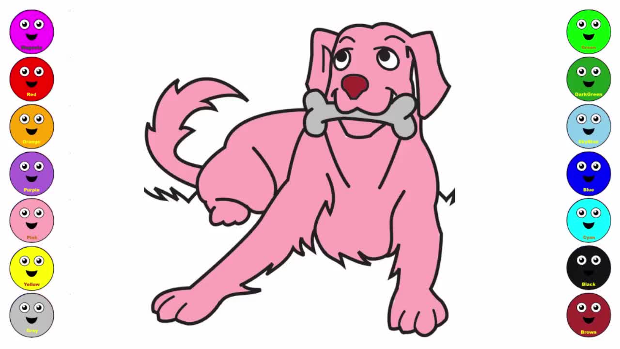 LearnColoursWithDOGS|ColorsForKidsToLearn|VideosForChildren