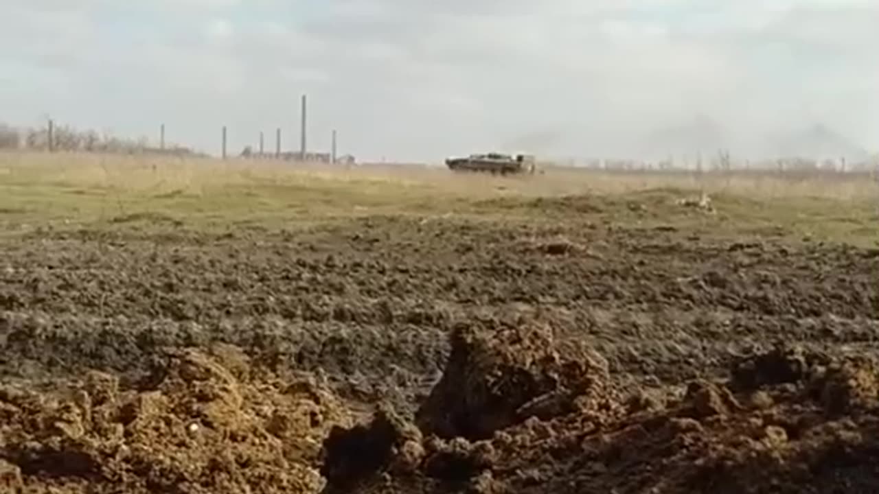 mobile phone captured the moment a Ukrainian infantry fighting vehicle exploded