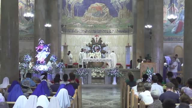 GERUSALEMME 15 agosto 2022 La Messa dell'Assunzione in cielo della Santa Vergine Maria madre di Gesù..A GERUSALEMME la Festa dell'Assunzione della Santa Vergine Maria in cielo,è celebrata il 15 agosto