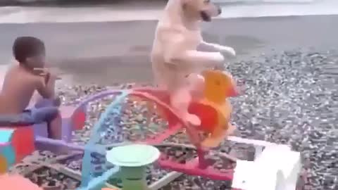 Children's happy childhood is fortunate to have you with me
