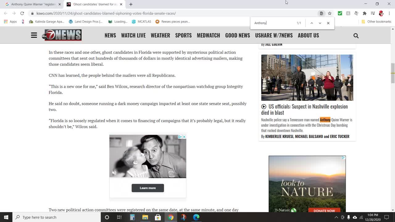 Google Give Results Pushing Nashville Bomber is Republican