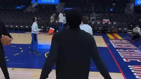 superstar playing basketball