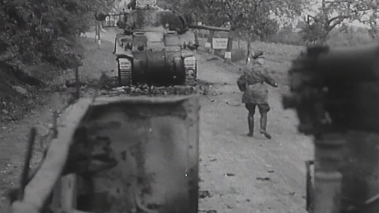 StuGs vs Shermans near the Siegfried Line in 1944