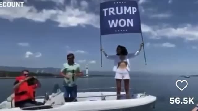 TRUMP WON Boats In SWITZERLAND Protesting Biden!