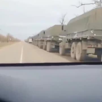 Russian military convoy just outside Kiev