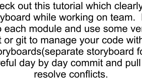 iOS best practice for managing code merge in a storyboard