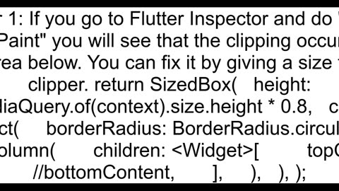 A problem in using ClipRRect() in Flutter