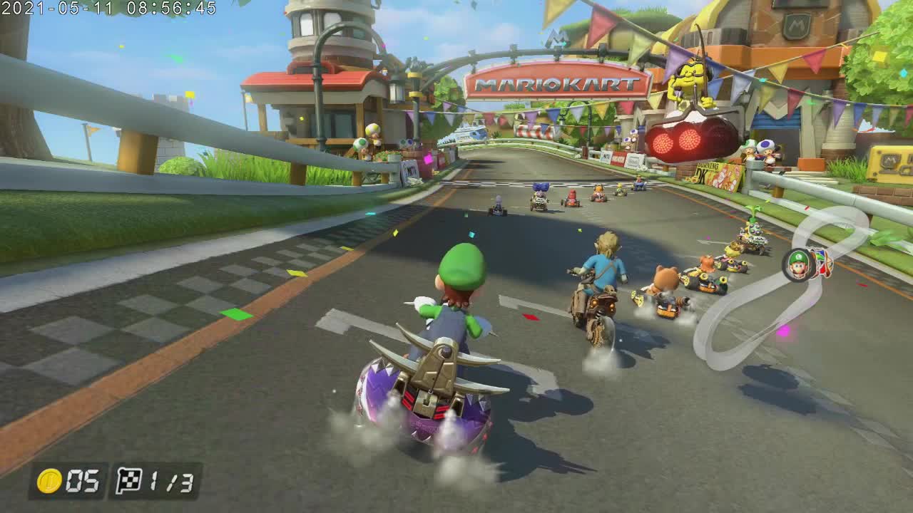 Mario Kart 8 Deluxe Switch Luigi Part 5 Mario Circuit