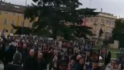 Families Protest over Covid Vaccine deaths in Parma Italy