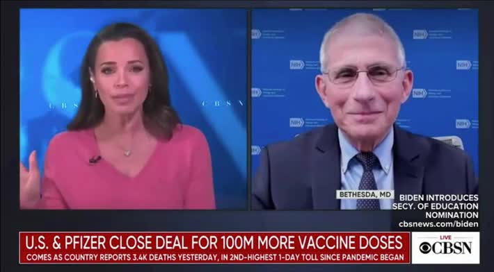 Fauci the dumbest liar about his own Jab