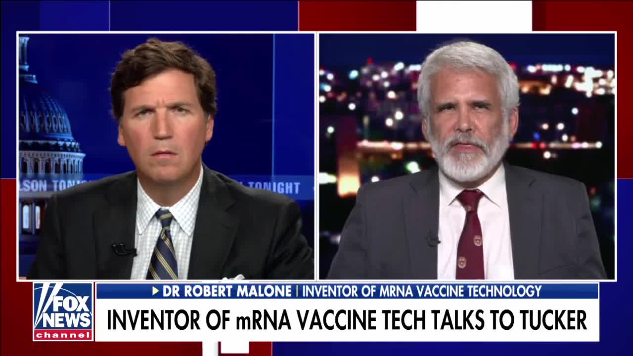 Robert Malone with Tucker Carlson on the risks of the mRNA vaccines