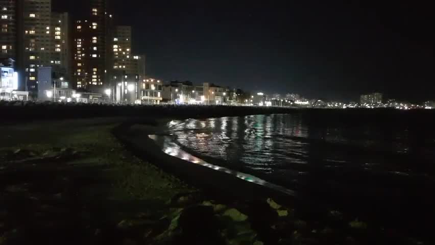 Busan's night sea and quiet sound