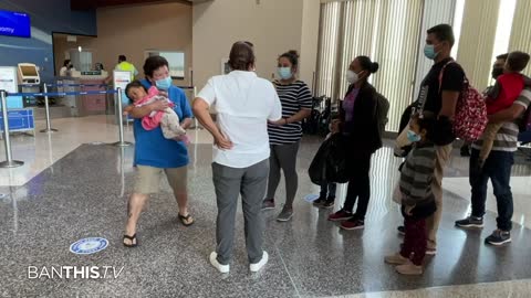 Human Smugglers with baby and Cartel Tatts confronted at airport.