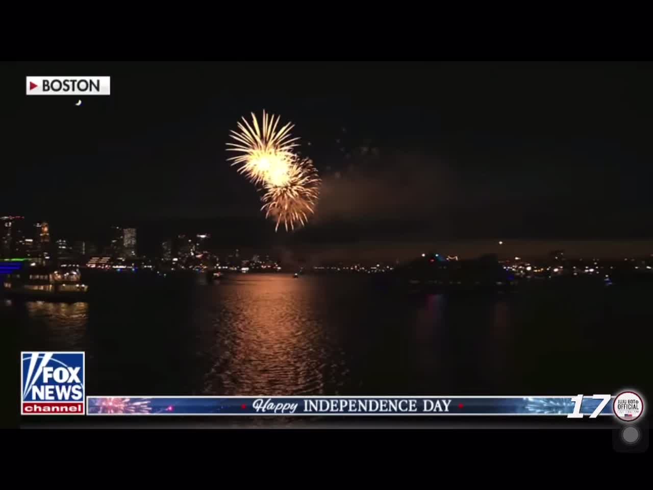 Boston puts on an amazing firework show celebrating Independence Day.