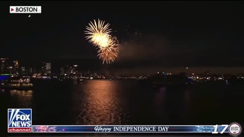 Boston puts on an amazing firework show celebrating Independence Day.