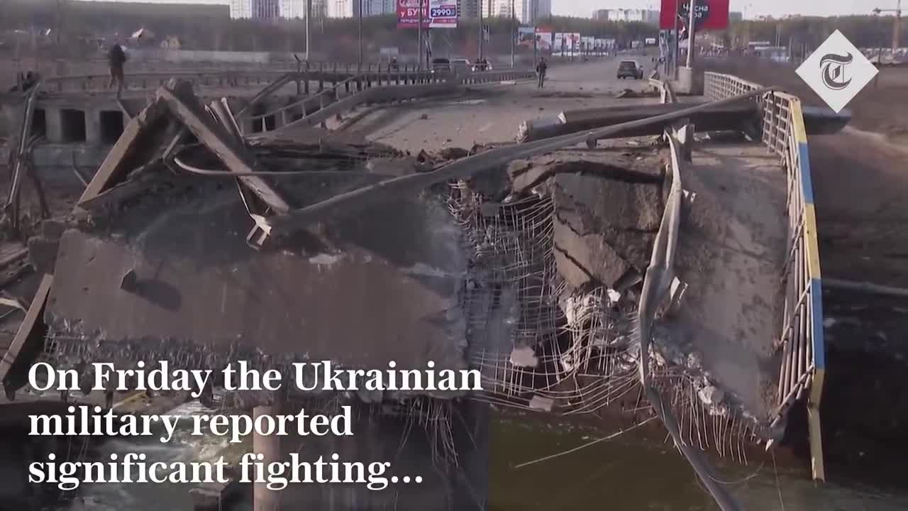 Ukrainian armed forces 'blow up bridge to stop Russia's advance on Kyiv'