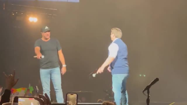 Luke Bryan Brings DeSantis On Stage As The Crowd Goes Wild