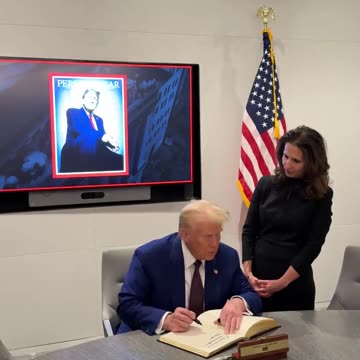 Trump Signs The NYSE Guest Book