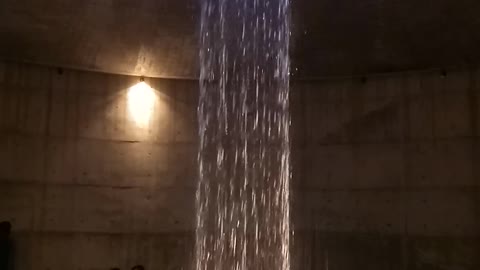 Vertical Water fountain in a museum in Bangladesh