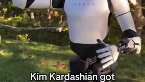 Kim Kardashian Shows Off Her New Tesla Robot