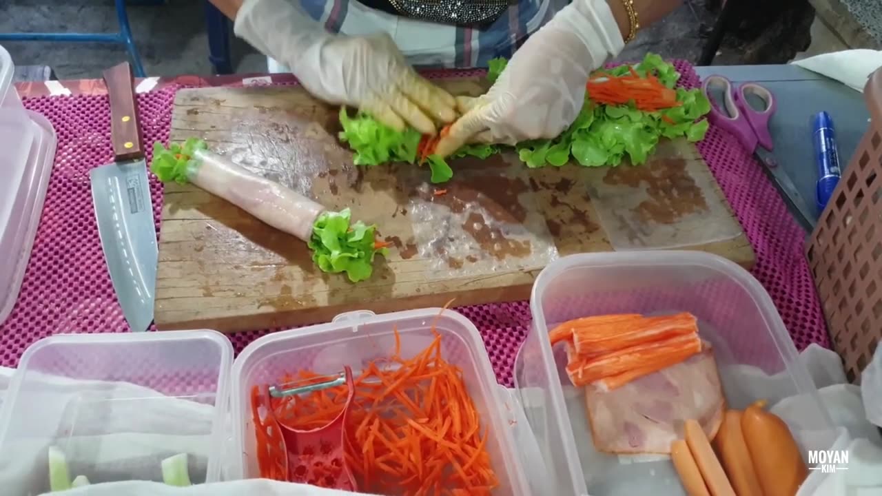 How to Make Fresh Spring Rolls | Thailand Street Food