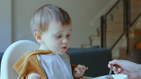 Person Feeding a Child