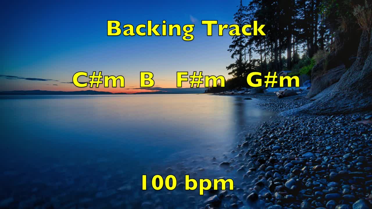 C#m Guitar Backing Track 100 bpm 🎸