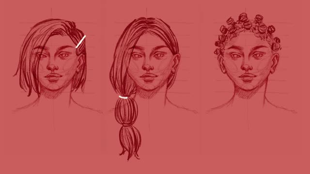 how to : draw hair for beginners | tutorial