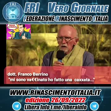 Franco Berrino, mi sono vaccinato, ho fatto una cazzata - Vero Giornale 26.09.2022