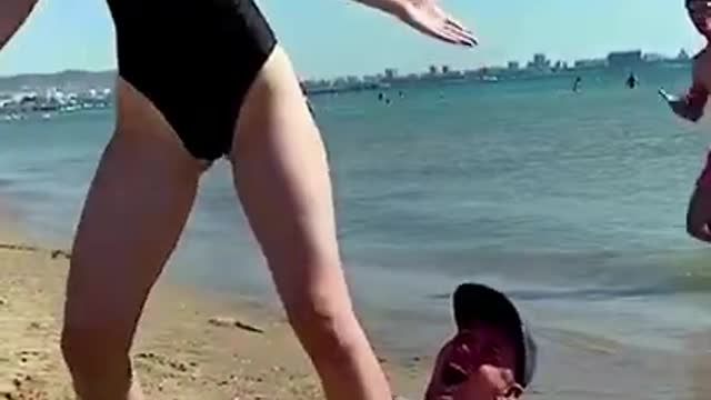 Strange New Workout? - No Gym Needed | Funny Video |By The Beach #short