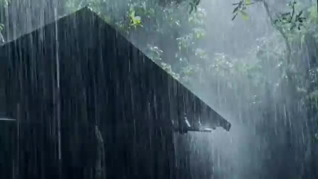 Sleep Instantly Within 3 Minutes with Heavy Rain & Thunder on Ancient House in Foggy Forest at Night