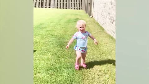 Funny Babies Playing With Water __ Baby Outdoor Videos