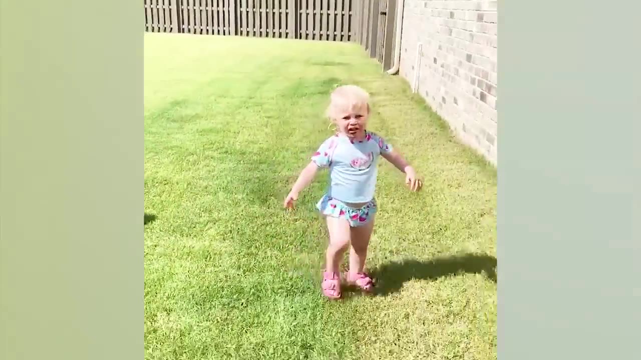 Funny Babies Playing With Water __ Baby Outdoor Videos