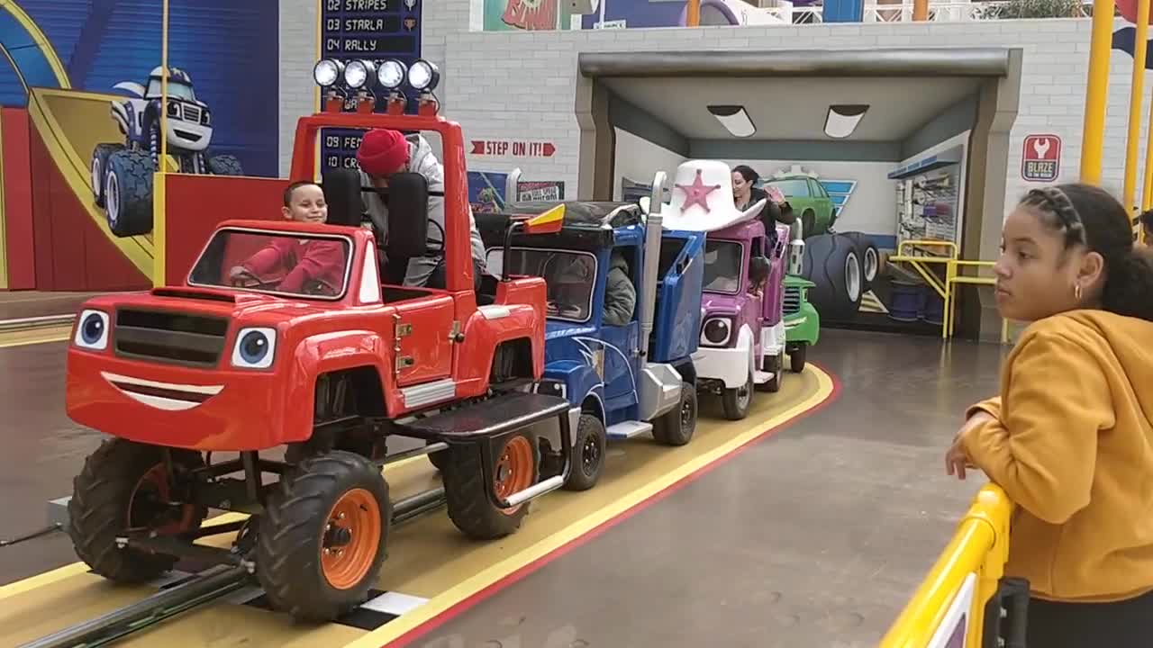 Driving a truck at NIckelodeon Universe 2