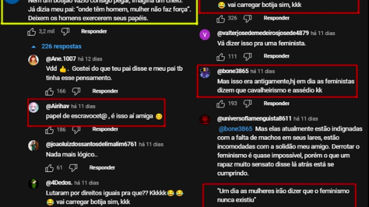 As mulheres irao se fazer de vitimas ou fingir q o feminismo nunca ocorreu