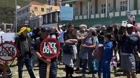 South Africa vaccine passport protest, Nov. 20, 2021